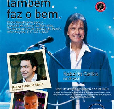 Show de Roberto Carlos terá renda revertida para o Hospital do Câncer de Barretos