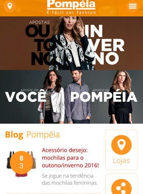 Pompéia lança opção de compra pelo celular