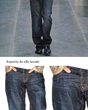 Denim amaciado a seco
