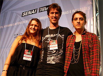 Da esquerda para a direita, os vencedores: Jeanne, Roberto e Izabela